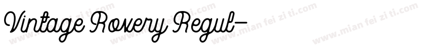 Vintage Rovery Regul字体转换